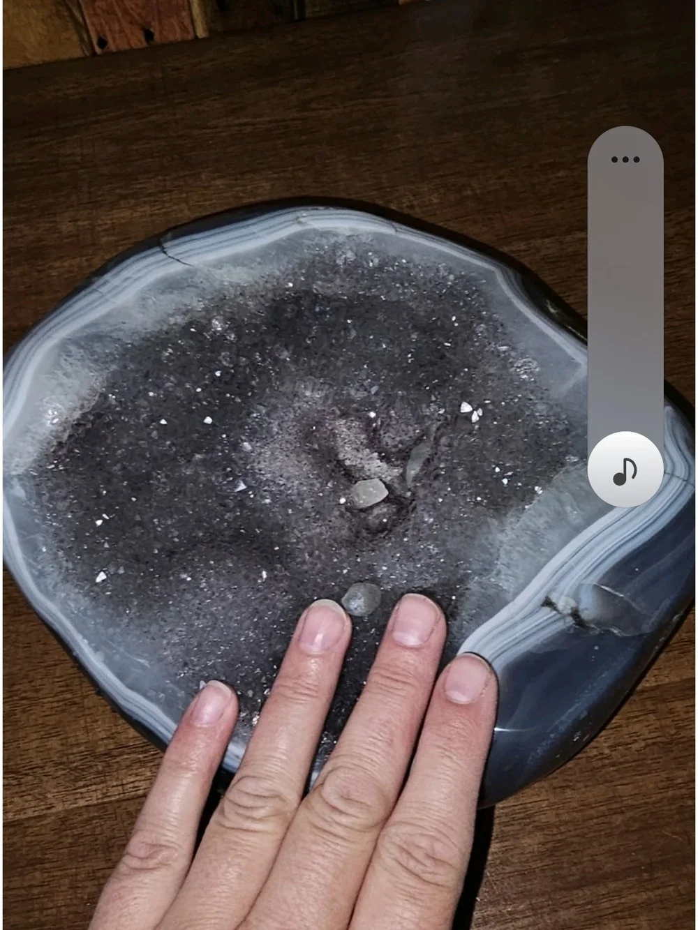 Gray Geode Decorative Bowl for Dining and Display